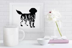 Floral Dog SVG, Flower Dog SVG Cut Files, Dog Clipart Product Image 4