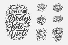 Keto life. Set of lettering phrases Product Image 3