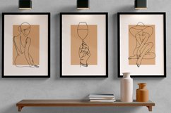 Set of Three Abstract Face Digital Print Frame not included Product Image 2