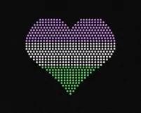 Rhinestone LGBT Hearts SVG Template File Product Image 9