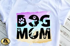 DOG MOM Sublimation Dog PNG Mothers Day Watercolor PNG Product Image 1