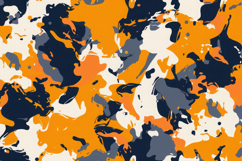Abstract Orange and Black Camouflage Pattern Background Product Image 1