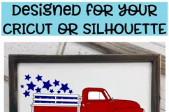 Red White and Blue Truck - A 4th of July Cut File for Cricut Product Image 2