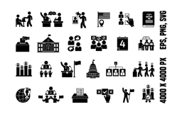 Black Elections Icons Product Image 1