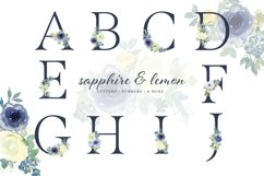Watercolor Floral Alphabet Embellished Letters Numbers Product Image 1