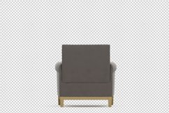 Isometric Arm Chair 3D isolated render Product Image 1