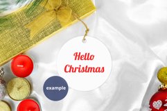 Round Ornament Mockup PNG, Sublimation Ornament Mockup PSD Product Image 3