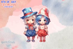 4th Of July Baby Watercolor Clipart Bundle - 8 Variations Product Image 9