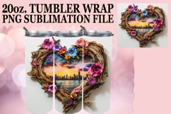 Summer Serenade Tumbler Sublimation - 3D Heart Frame Product Image 1