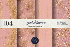 Pink Gold Shimmer Digital Paper, Glitter Texture Product Image 1
