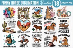 Funny Horse Sublimation Bundle PNG Product Image 1