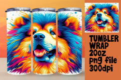 VIVID 20oz Sublimation Tumbler Template , Dog Product Image 1