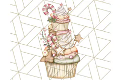 Christmas Sweet Shoppe Clipart PNG, Pastel Bakery Art Product Image 3
