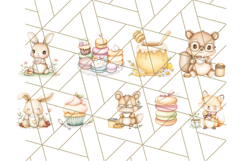 Tea Time Animal Clipart PNG Woodland Forest, Cottagecore Png Product Image 3