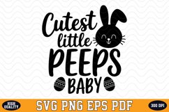 Cutest Little Peeps Baby SVG Design | SVG Cut files Product Image 1
