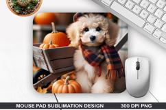 Halloween Dog Mouse Pad Sublimation, Halloween Mouse Pad PNG Product Image 1