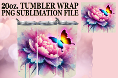 Cozy Sunsets 20oz tumbler wrap, Butterfly Product Image 1