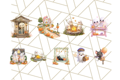 Halloween Neighborhood Clipart PNG for Trick or Treat Product Image 3