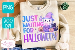 Just Wainting for Halloween PNG design for sublimation Product Image 2