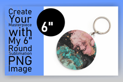 Artful Round Design Keychain Template , Abstract Pattern Product Image 1