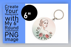 Artistic Round Design Sublimation PNG , Beauty Woman Product Image 1