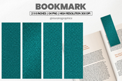 Teal Glitter Bookmarks PNG, Bookmark Sublimation Product Image 1