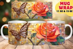 Delicate Blossom Magic Stained Glass Sublimation 11oz 15oz M Product Image 1