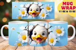 Sublimation Mug Wrap Wonderland: Cute Animal Surprises Product Image 1