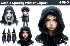 Gothic Spooky Winter Clipart PNG Product Image 1