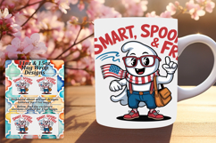 Eye-Catching 15oz Mug Wrap Png Template , Funny Ghost Product Image 1