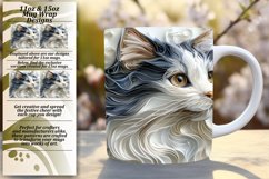 Cat Comfort: 3D Cat Wrap Mug - Sublimation 11oz/15oz Product Image 1