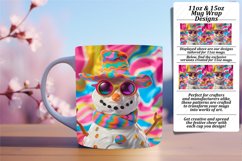 Christmas Cheer Snowman Mug Wrap 11oz/15oz Summer Product Image 1