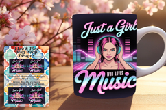 Joyful 15oz Mug Wrap Png Artwork , Just A Girl Product Image 1
