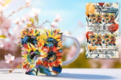 Vibrant Springtime Mug Wraps: Whimsical Floral Product Image 1
