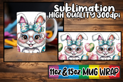 Soft whispers 11oz 15oz mug wrap, Easter Bunny Product Image 1