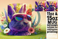 Springtime Cheer: 3D Easter Animal Mug Wrap - Sublimation Product Image 1
