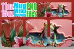 3D Animals Hole in Wall Mug Wrap - Spring Design Product Image 1