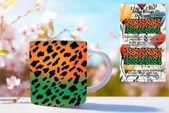 Abstract Gradient Leopard Mug Wrap - Colorful 11oz 15oz Product Image 1
