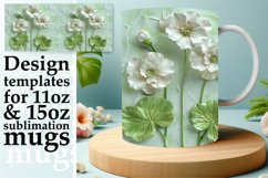 Elegant Bloom: Sublimation 11oz/15oz Mug Product Image 1