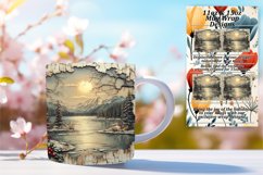 Dreamy 15oz Mug Wrap Png Design , Christmas Product Image 1