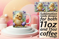 Festive 3D Easter Bunny Wrap Sublimation 11oz Product Image 1