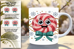 Classic 11oz Mug Wrap Png Design , Cute Christmas Product Image 1
