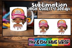 Happy dreams 11oz 15oz sublimation wrap, Black Woman Product Image 1