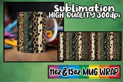 Fashionable 3D Leopard Floral Mug Wrap Art Product Image 1