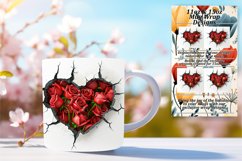 Heartwarming Affection: Sublimation Mug with 3D Heart Product Image 1