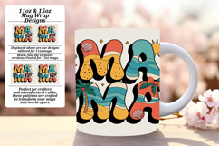 Sassy 15oz Mug Wrap Png Template , Mama Product Image 1