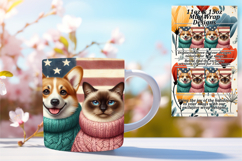 GRACEFUL 11oz PNG Mug Wrap Design , Dog and cat Product Image 1