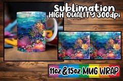 Tropical Paradise Mug Wrap Sublimation, 11oz 15oz Product Image 1