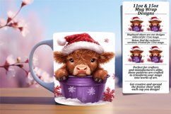 Vibrant 11oz Mug Wrap Png Template , Christmas Product Image 1