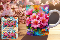 Custom 11oz Mug Wrap Png Design , Flowers Product Image 1